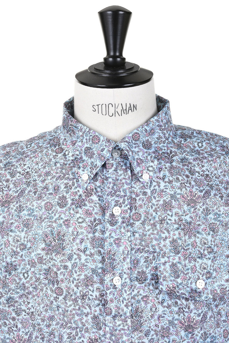 Engineered Garments Popover BD Floral Print - Lt. Blue | Kafka