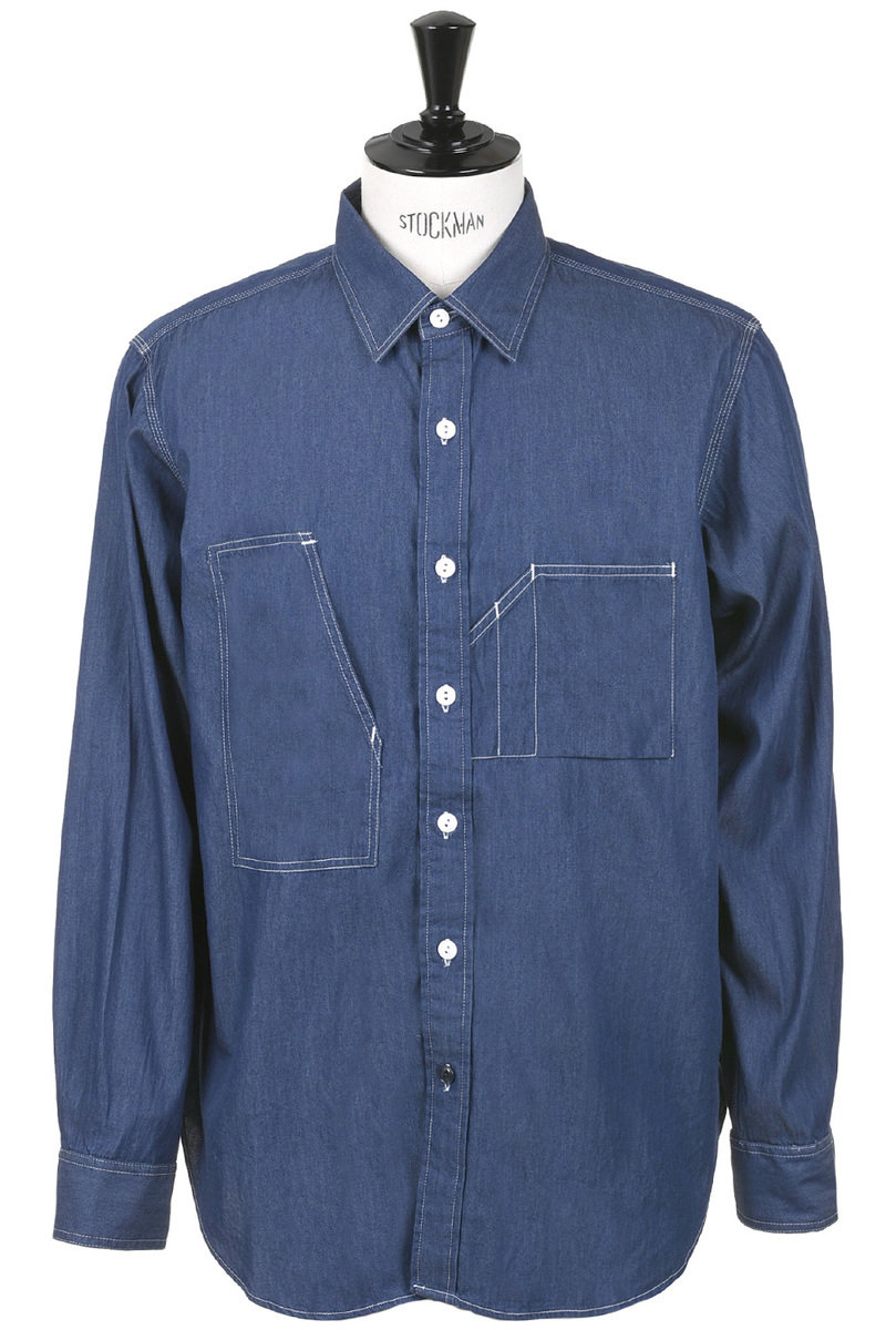 Engineered Garments x KM Mercantile Work Shirt 4.5oz Denim Indigo Kafka Mercantile