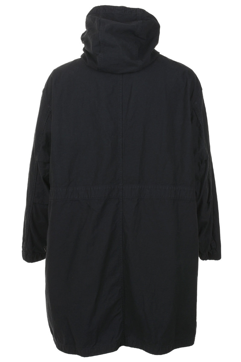 Back satin hooded parka 2025