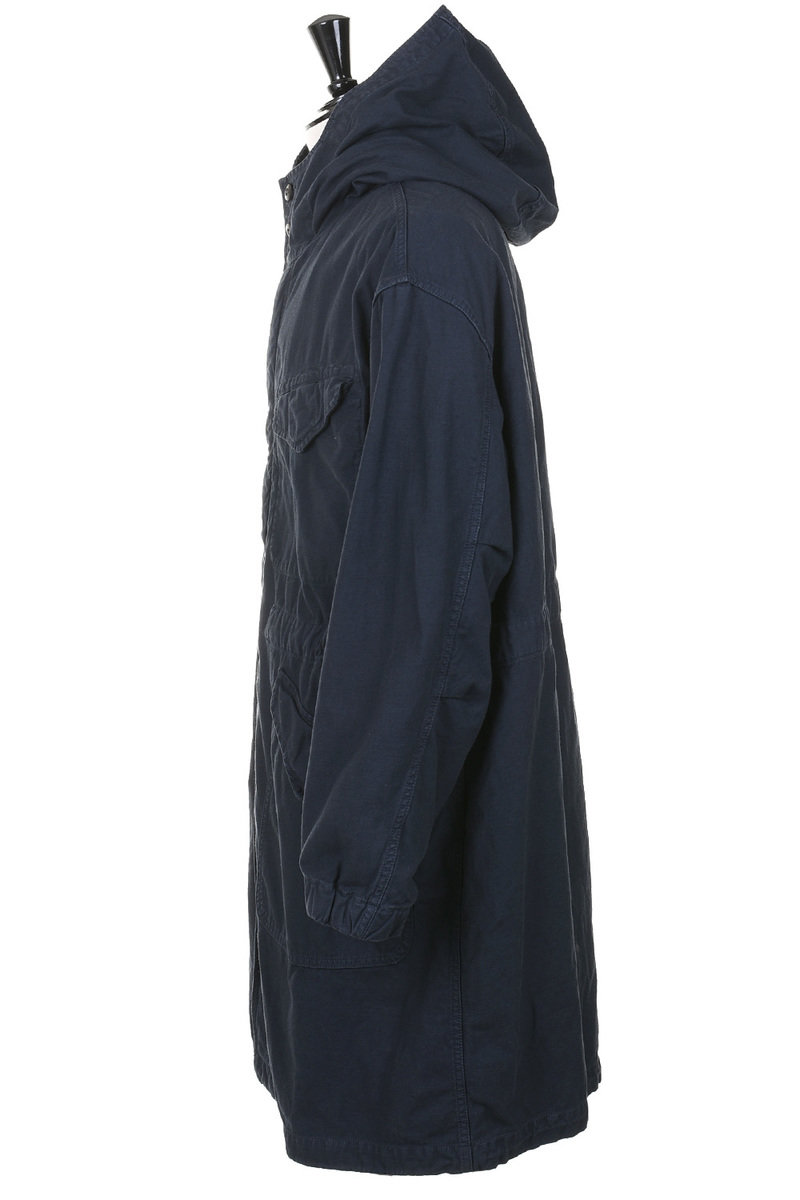 Back satin hooded parka 2025