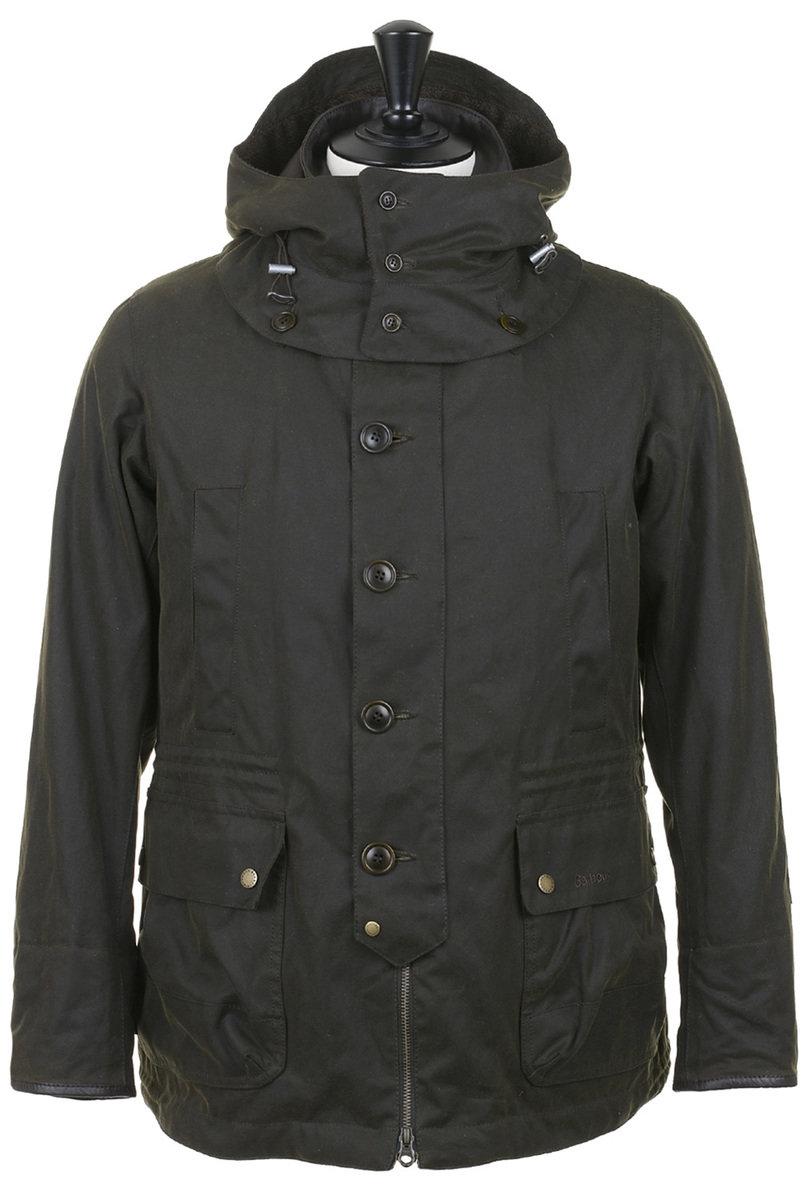 Barbour Shoreman Wax Tokito Olive Available in USA Kafka Mercantile