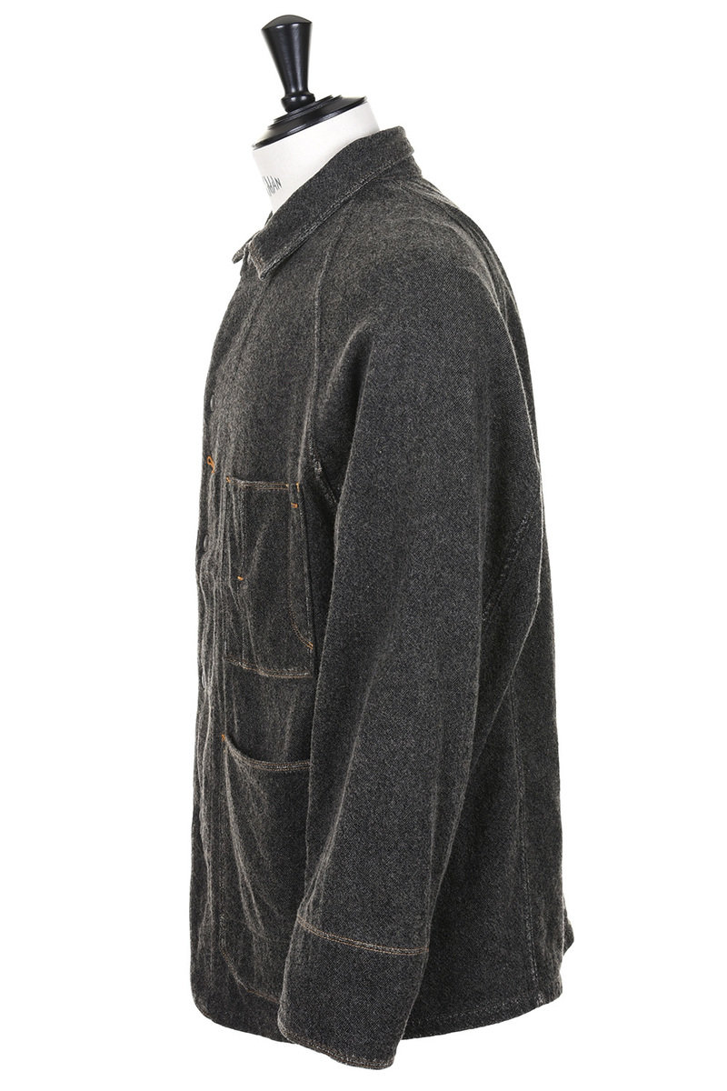 Kapital Ageing Wool Twill Cactus Coverall - Charcoal | Kafka