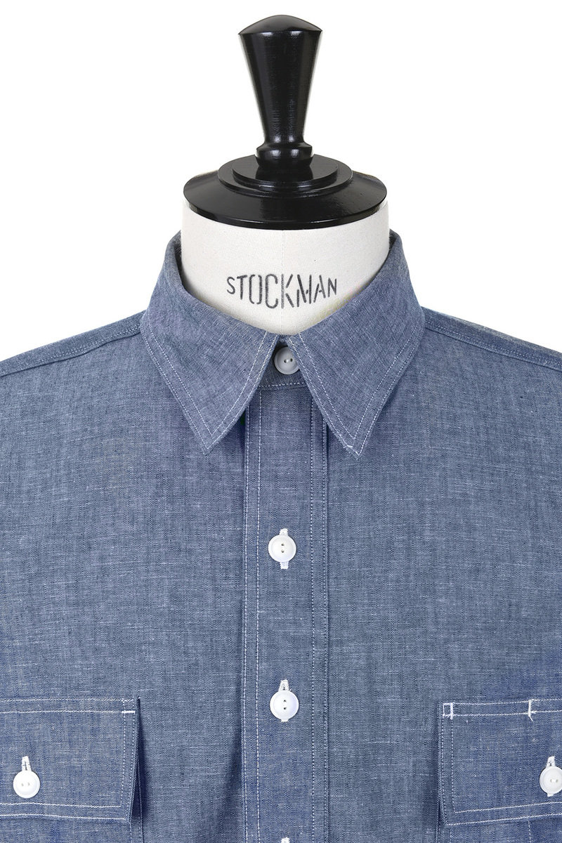 Kenneth Field Triple Stitch Popover Shirt Chambray - Blue Kenneth Field Triple Stitch Popover Shirt Chambray - Blue