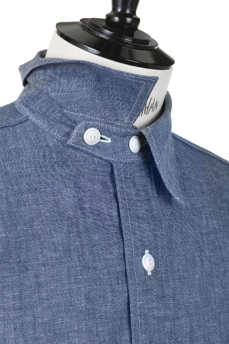 Kenneth Field Triple Stitch Popover Shirt Chambray - Blue Kenneth Field Triple Stitch Popover Shirt Chambray - Blue