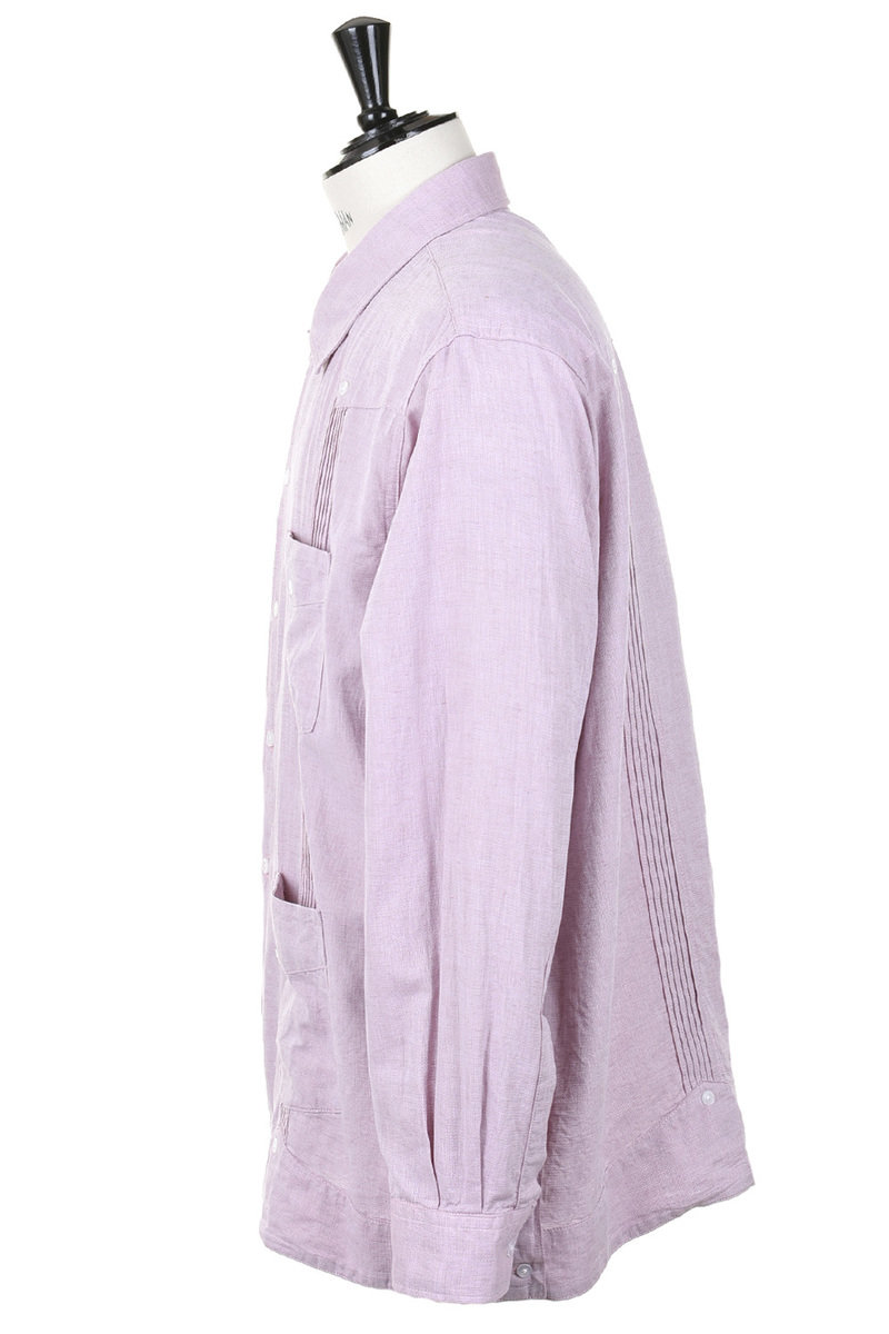 Engineered Garments Guayabera Shirt CL Solid - Pink | Available in