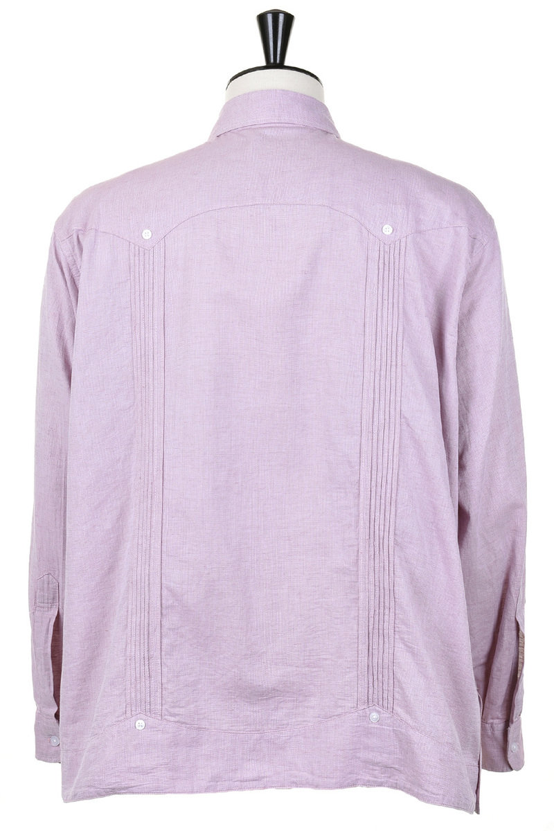 Engineered Garments Guayabera Shirt CL Solid - Pink | Available in