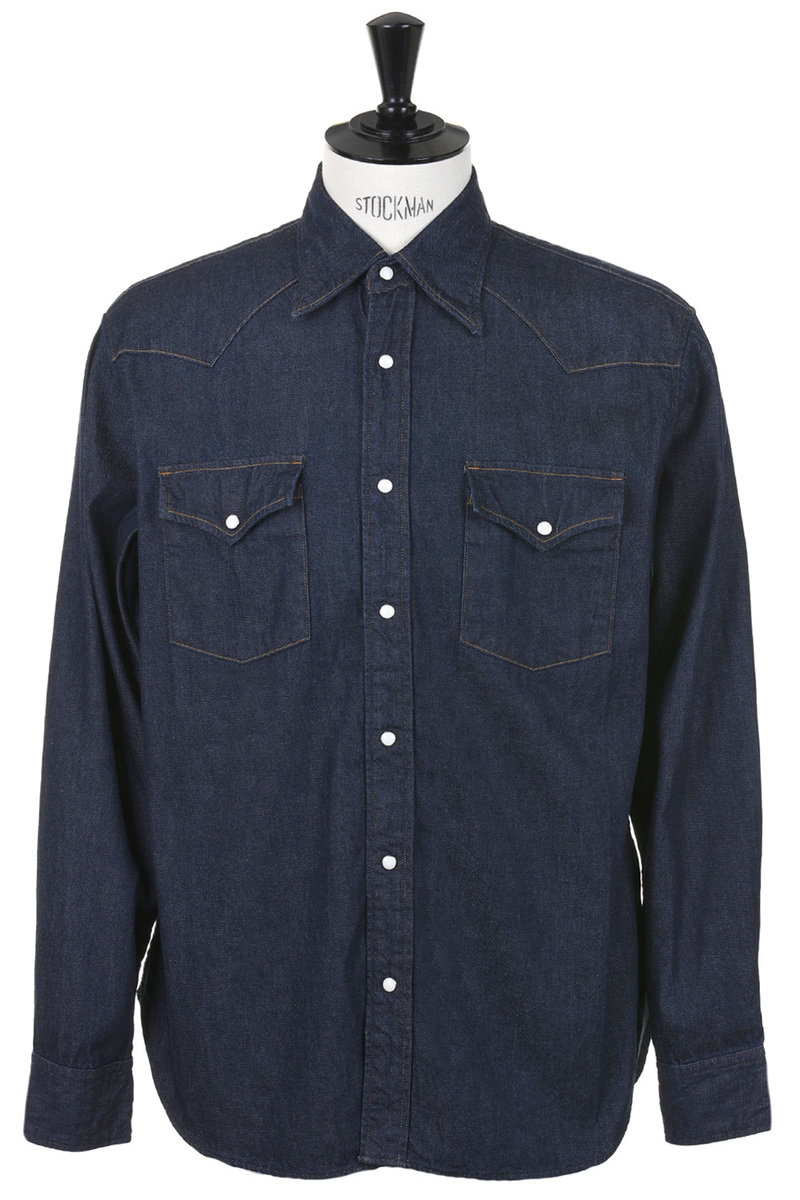 Kapital 8oz Denim HUSKY Western Shirt - Indigo | Kafka Mercantile