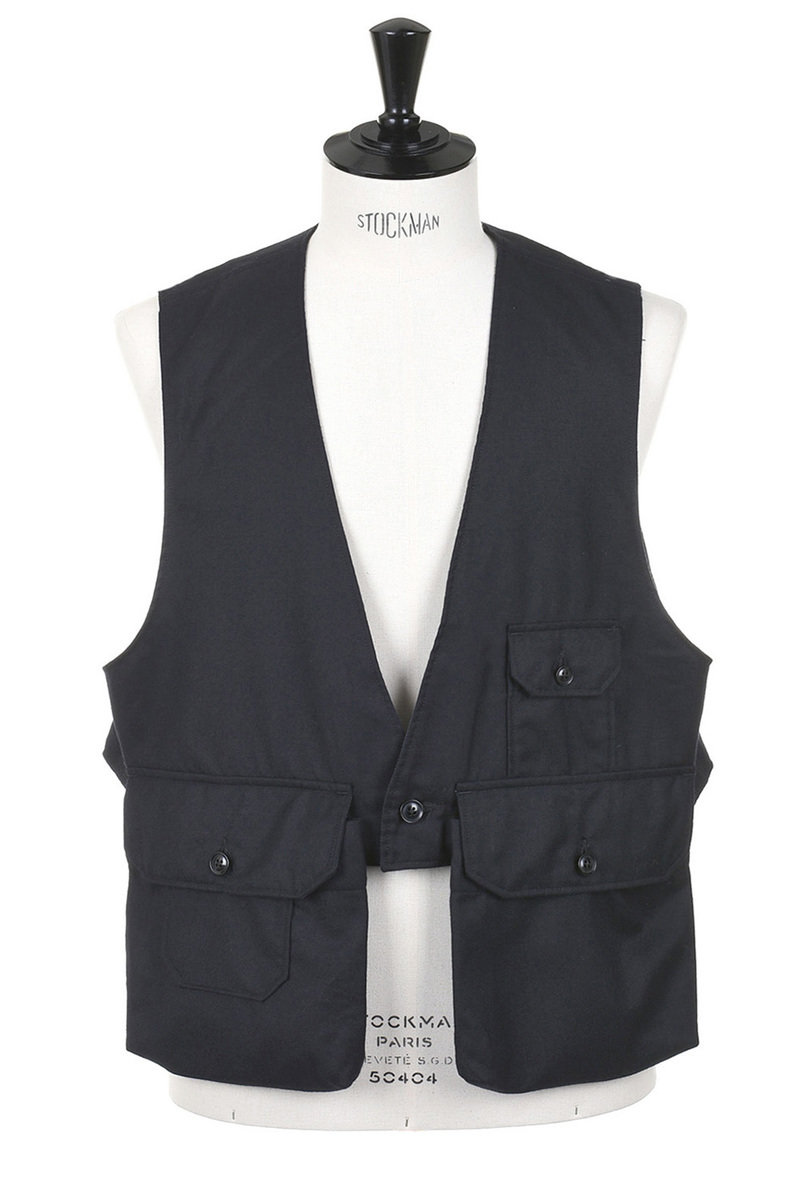Engineered Garments Fowl Vest Worsted Wool - Dark Navy | Kafka