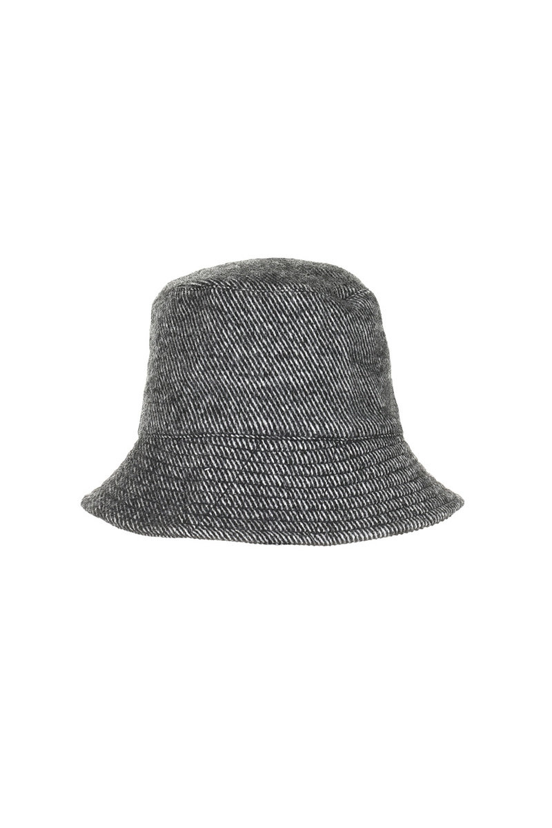 Engineered Garments Bucket Hat Wool Shaggy Twill - Black | Kafka