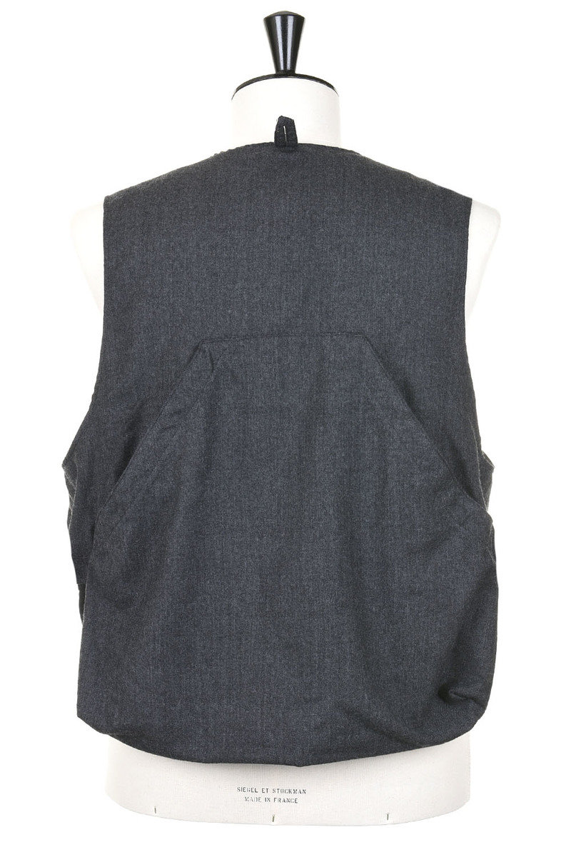 Engineered Garments Fowl Vest Worsted Wool - Charcoal | Kafka