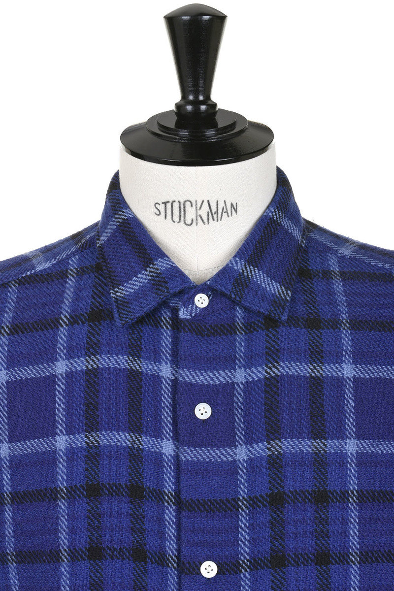 Nanamica Heavy Flannel Shirt - Navy | Kafka Mercantile