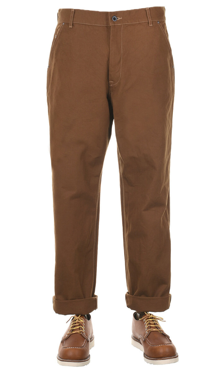 FOB Factory #F0530 Cotton Duck Work Pants - Brown | Kafka Mercantile