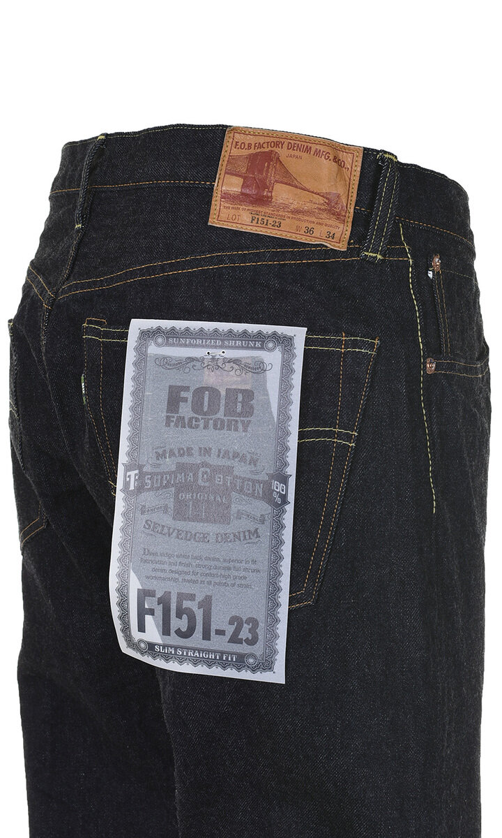FOB Factory #F151-23 Selvedge XX 5Pocket One Wash - Indigo | Kafka