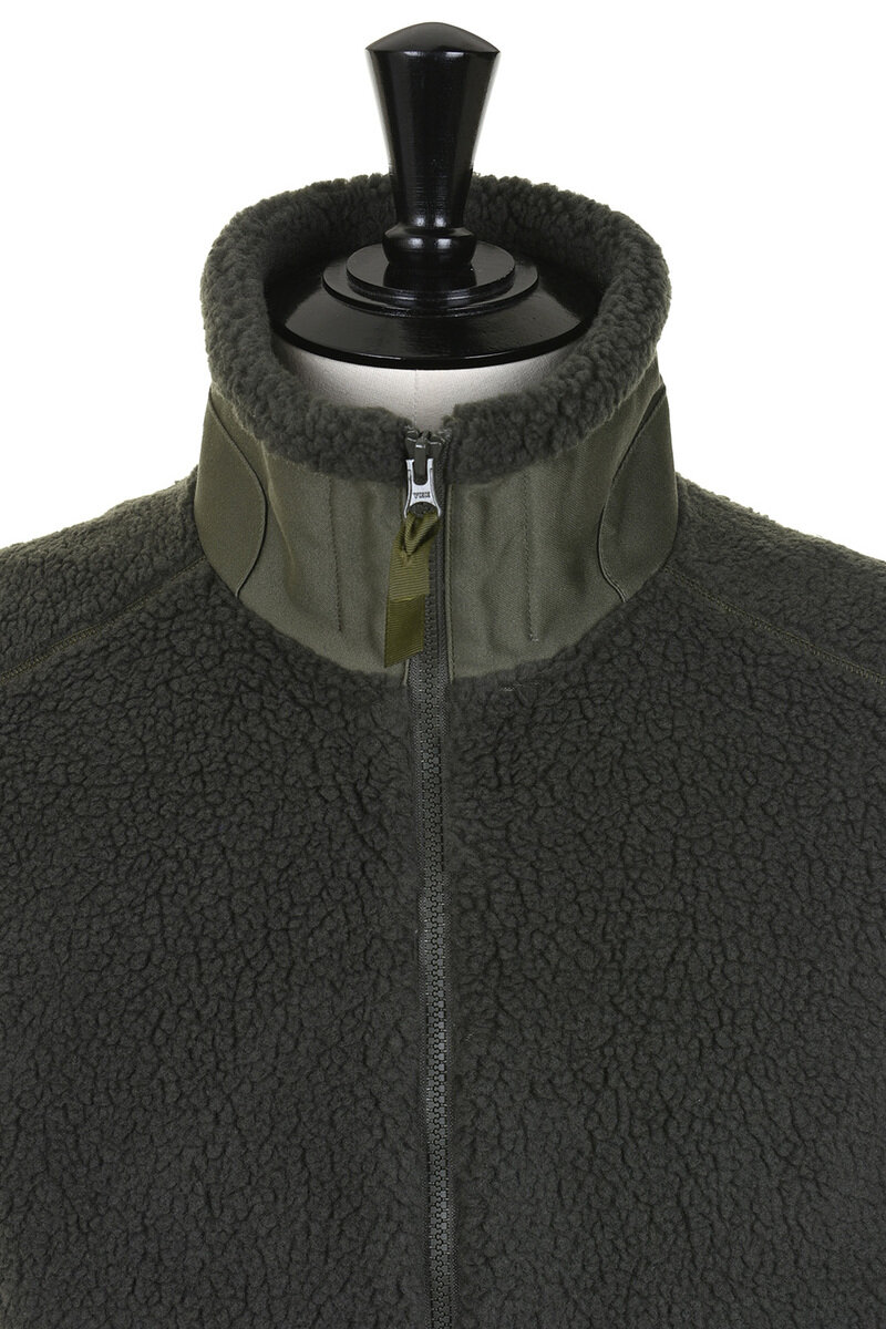 Fujito Fleece Vest - Olive Green | Available in USA | Kafka Mercantile