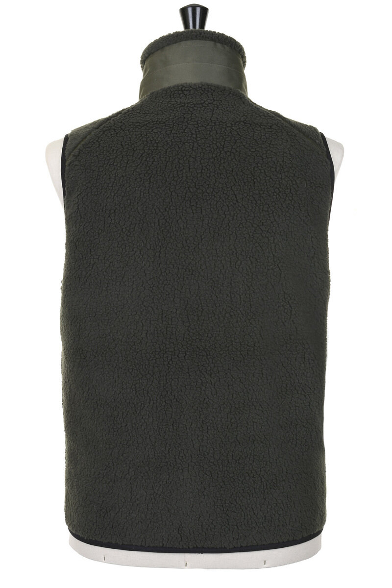 Fujito Fleece Vest - Olive Green | Available in USA | Kafka Mercantile