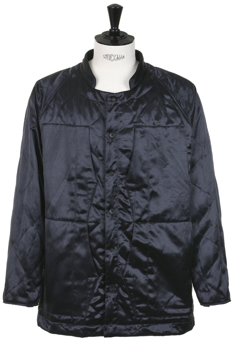 ジャケット・アウター ENGINEERED GARMENTS FiremanDuffleCoat XS Engineered Garments Fireman Jacket Wool Elastique - Dk Navy