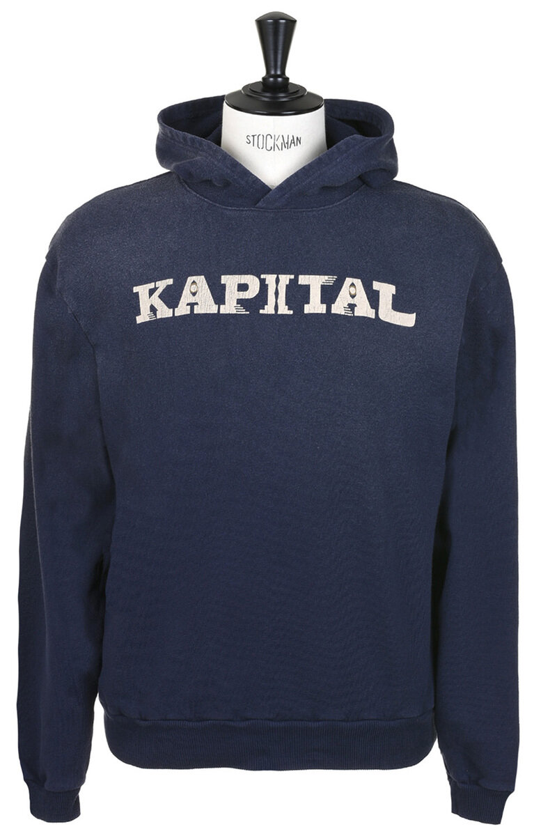 Kapital SWT Knit Hoodie (Speakeasy) - Navy | Available in USA