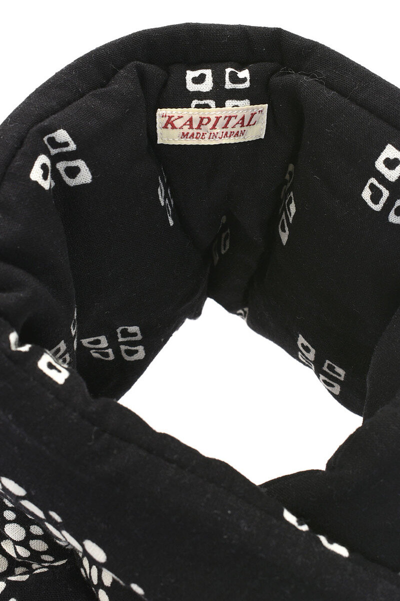Kapital Bandana KESA Scarf - Black | Available in USA | Kafka