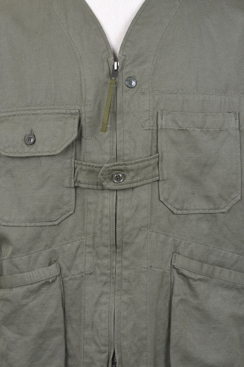 Engineered Garments Cardigan Jacket CL Heavy Twill - Olive | Kafka