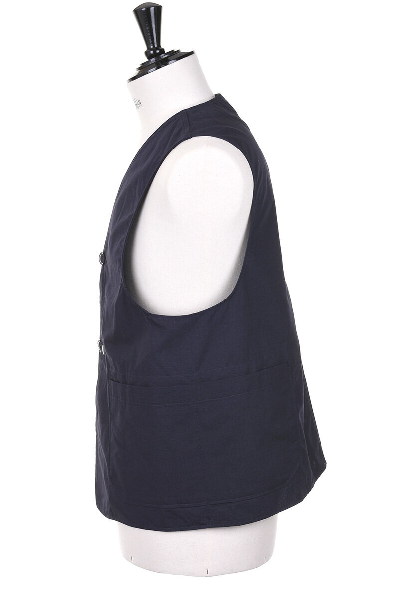 Engineered Garments Upland Vest Cotton Ripstop - Dk Navy | Kafka