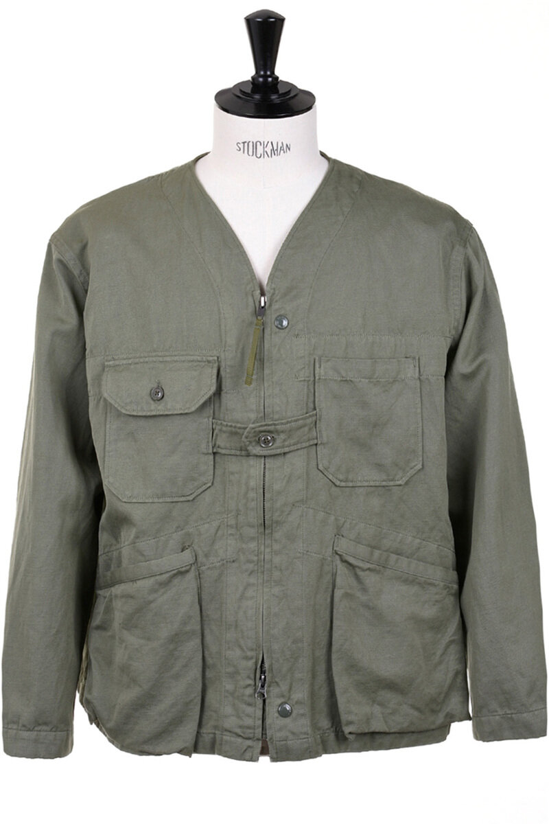 Engineered Garments Cardigan Jacket CL Heavy Twill - Olive | Kafka