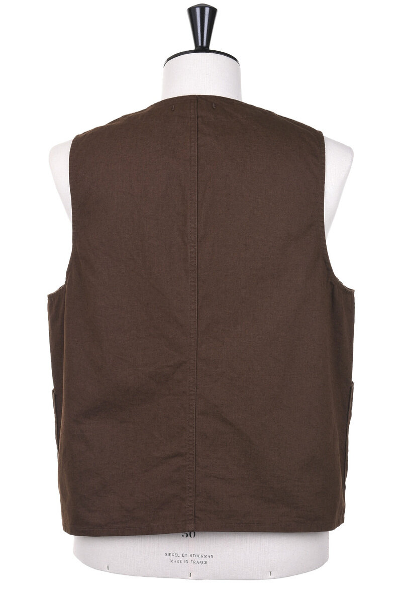 A Vontade Utility Vest - Dk Brown | Kafka Mercantile
