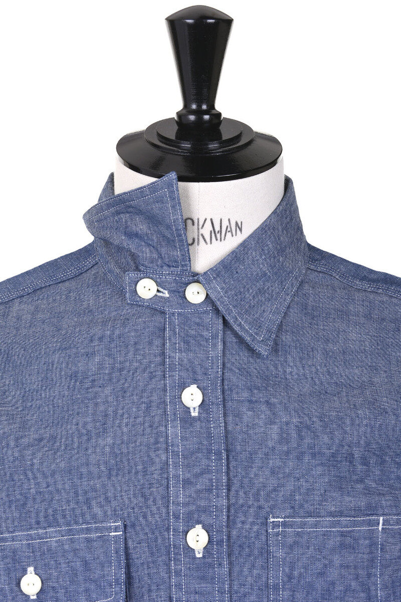 Kenneth Field Cigar Shirt Chambray Selvage Japan Edition - Blue
